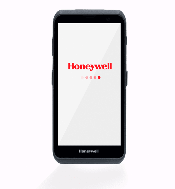 Photo du produit du terminal mobile EDA52 Honeywell vue de face avec écran blanc