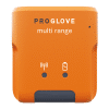 une bague scanner proglove mark display orange niveau batterie et connectivité et bouton trigger gris.