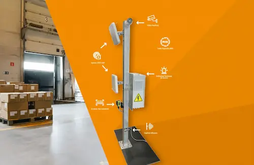 DOCK DOOR station autonome, visuel descriptif de son utilisation