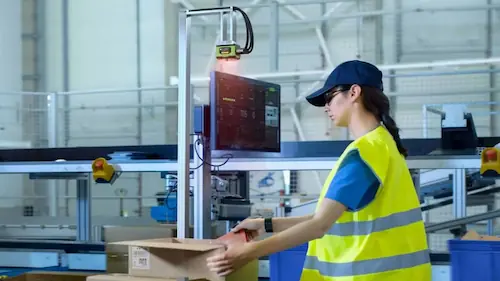 Photo du packing bench zebra en action dans un entrepot