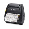 Photo produit Zebra zq521 fond blanc imprimante mobile en action avec etiquette