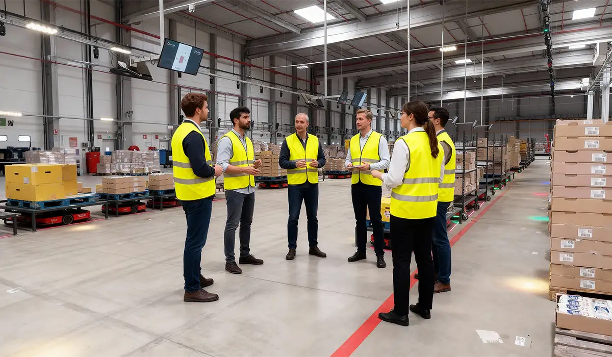 Schéma qui représente l'Automatisation du déplacement de marchandises vers les postes de prélèvements