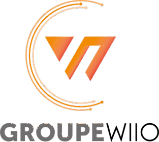 Logo de GROUPE WIIO avec un design moderne et des lignes circulaires.