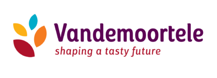 Logo Vandemoortele, éditeur logiciel supply chain, avec slogan "shaping a tasty future
