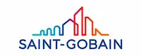 Logo Saint-Gobain, éditeur logiciel supply chain, avec skyline colorée.