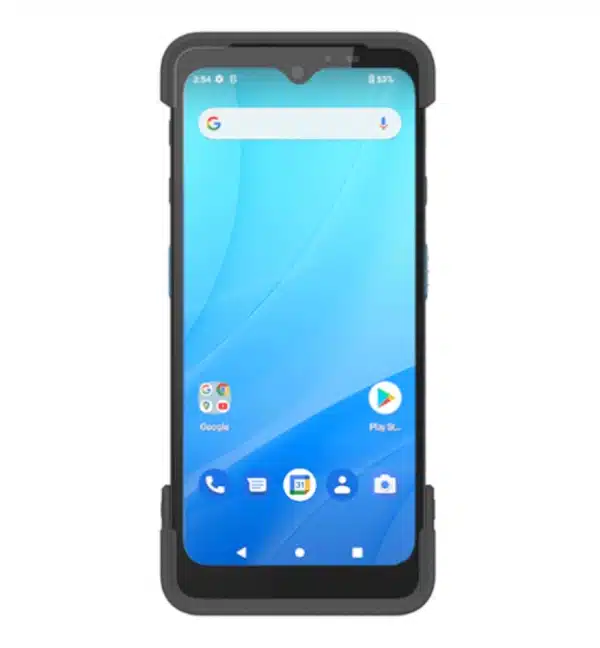 Terminal mobile Unitech PA768 affichant l'écran d'accueil Android.