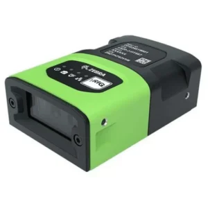 Scanner fixe Zebra FS20 vert et noir. Lecteur de codes-barres industriel. Marque Zebra TRIG.