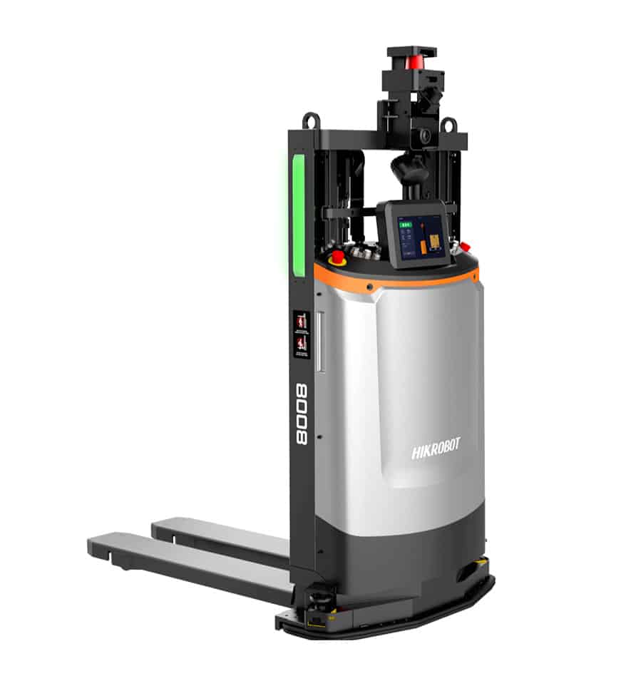 Robot FMR HIKRobot pour manutention de palettes. Robot mobile à fourche.