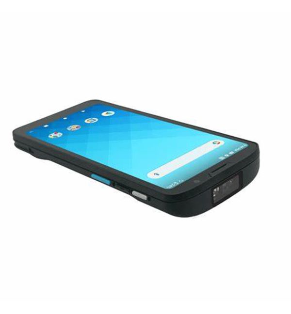 Terminal mobile Unitech EA630 Plus avec écran tactile bleu et scanner de codes-barres.