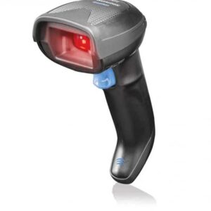 Scanner Gryphon 4500 Datalogic noir avec lumière rouge pour lecture de codes-barres.