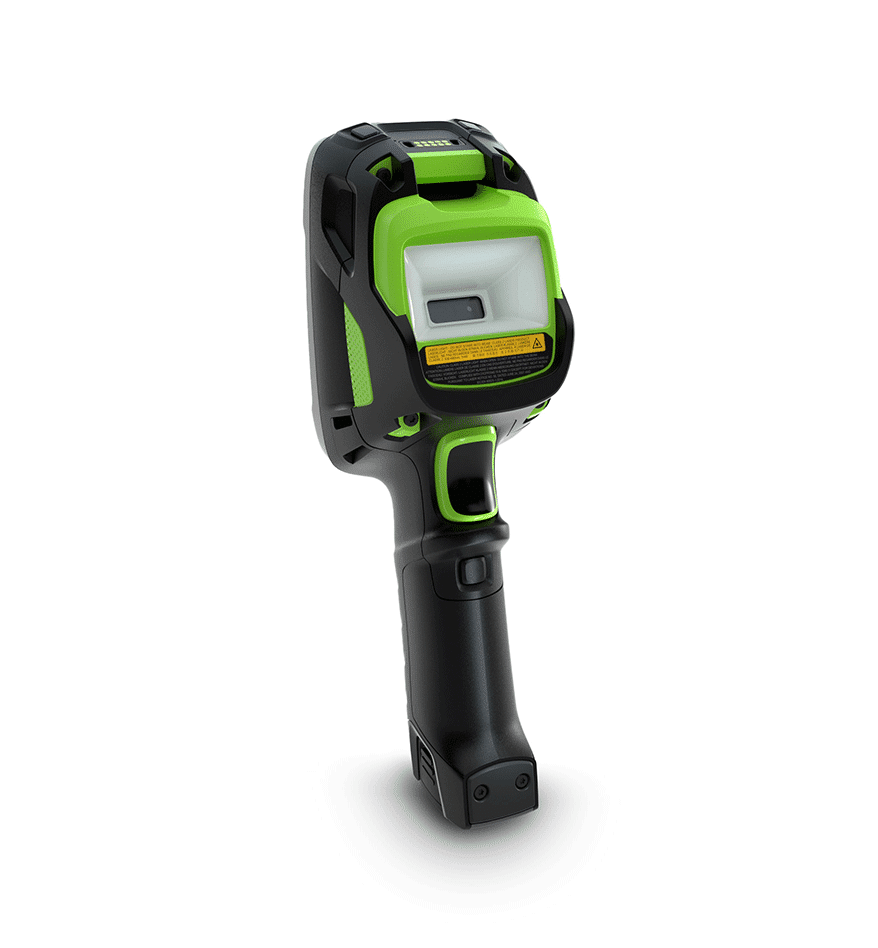 Terminal industriel Zebra TC8300 noir et vert.