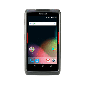 Scanner Honeywell EDA71 avec écran d'accueil affichant la barre de recherche Google.