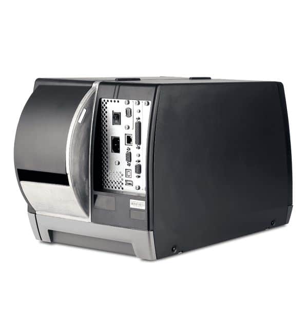 Imprimante industrielle Honeywell PM45/PM45c vue arrière, montrant les ports de connexion.