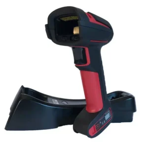 Scanner durci Honeywell Granit XP 1991i SR sur sa base de chargement.