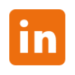 Logo LinkedIn orange sur fond noir. Blog WIIO.