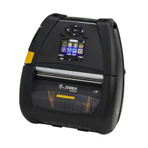 Imprimante mobile Zebra ZQ630 noire avec écran LCD et boutons de navigation.