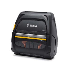 Imprimante mobile Zebra ZQ521 noire, vue de face.