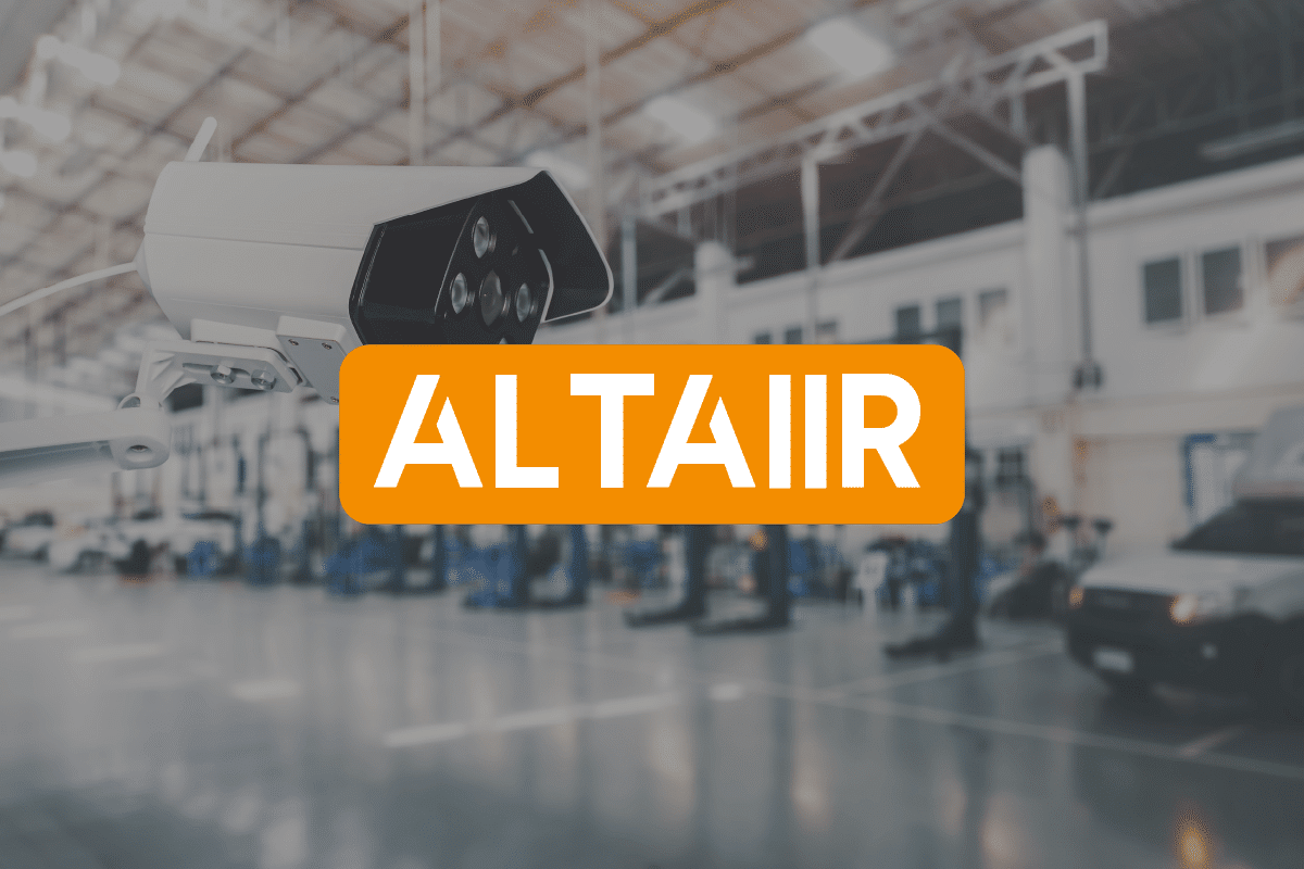 Caméra de surveillance Altair dans un garage. Solutions WIIO.