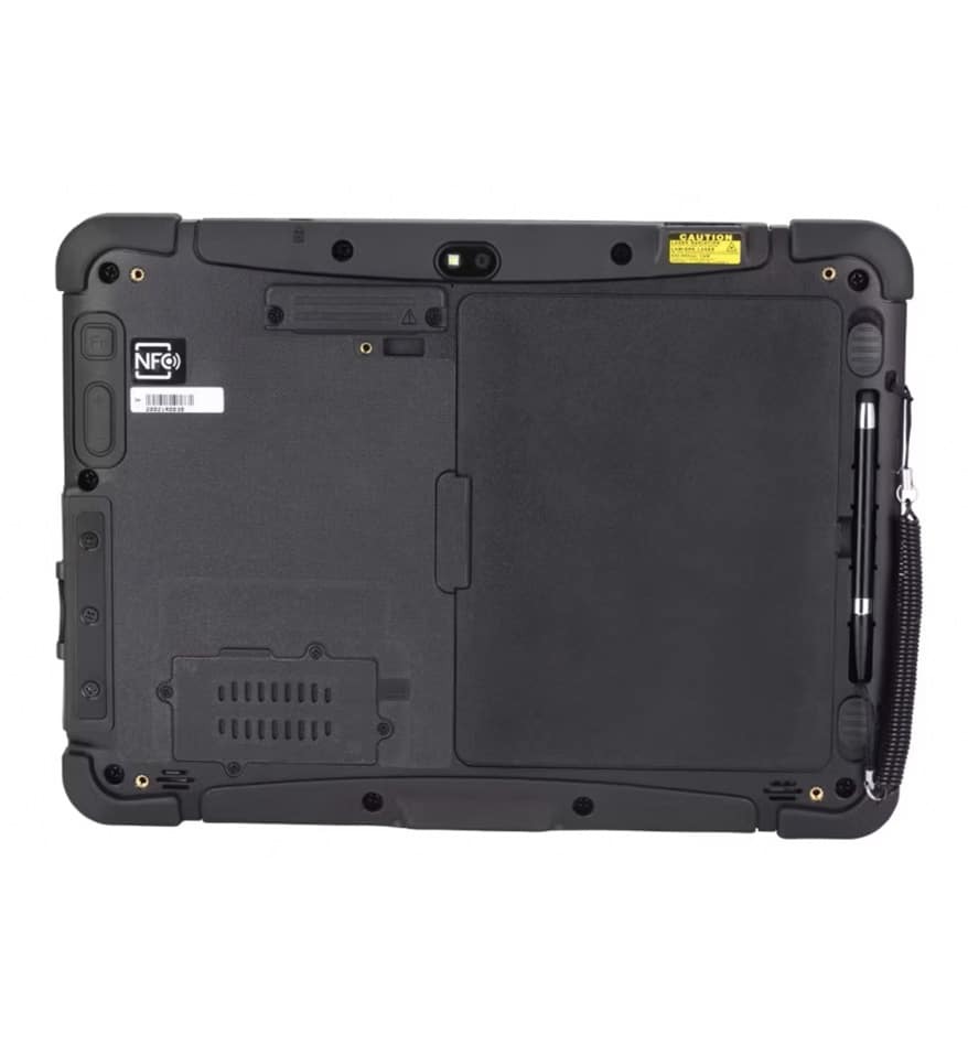 Tablette durcie Honeywell RT10 : Vue arrière de la tablette robuste.