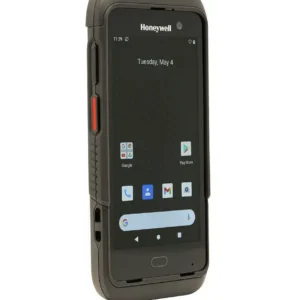 Terminal mobile CT45XP Honeywell affichant l'écran d'accueil Android.