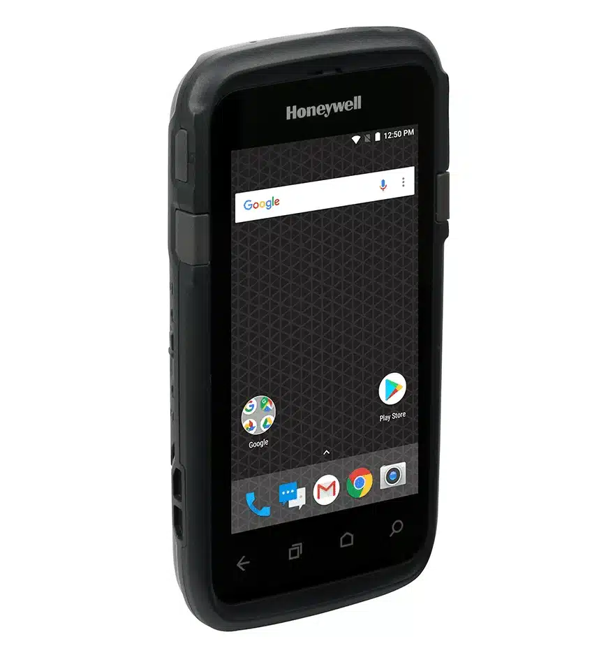 Terminal CT60 Honeywell robuste. Écran tactile avec icônes Google. Idéal pour environnements ATEX.