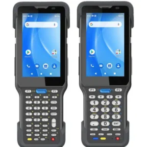 Terminal HT730 Unitech industriel avec clavier numérique et écran tactile affichant l'heure.