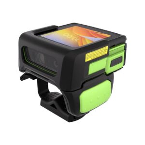 Terminal mains-libres Zebra WS50 avec écran affichant 10:00, idéal pour la logistique et l'entreposage.