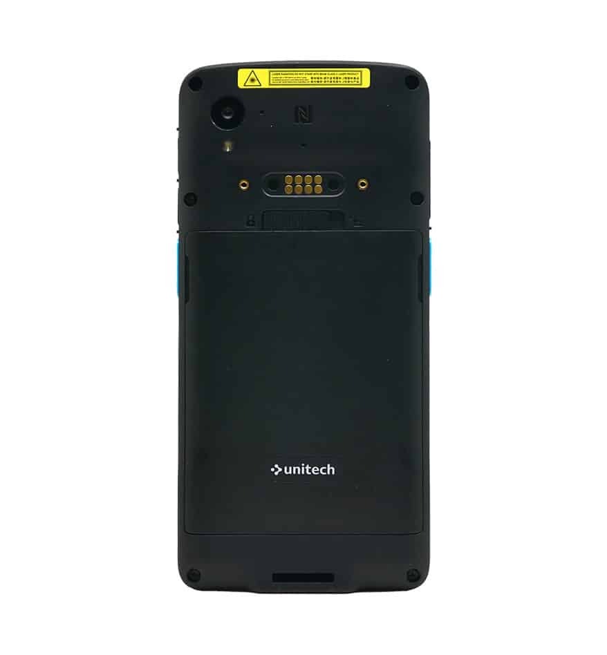 Terminal mobile Unitech EA660 noir, vue arrière.