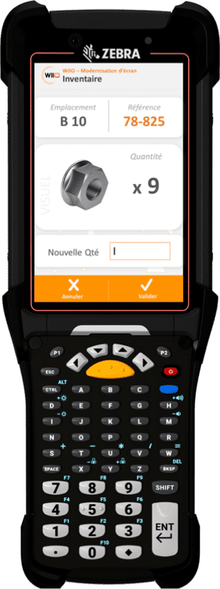 Terminal Zebra WIIO pour la modernisation des écrans (Velocity). Inventaire B 10, référence 78-825, quantité x 9.