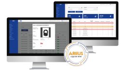 Écrans affichant la solution logicielle RFID ARIIUS, avec interface utilisateur et données.