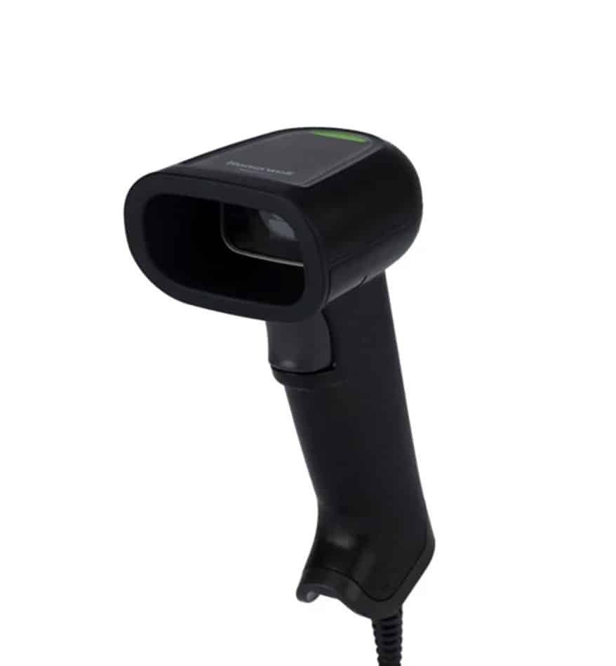 Scanner Honeywell Xenon Ultra 1960 noir sur fond blanc.