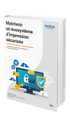 Couverture du livre blanc Brother : Maintenir un écosystème d'impression sécurisé. Livres blancs Brother.