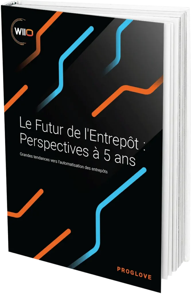 Couverture du livre blanc "Le Futur de l'Entrepôt", perspectives à 5 ans. Document sur les livres blancs.