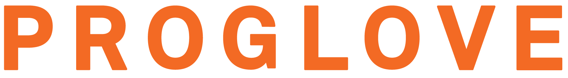 Logo orange "PROGLOVE" sur fond noir. Partenaires WIIO.