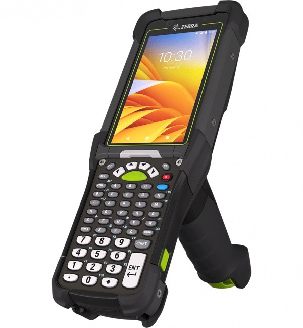 Terminal mobile Zebra MC9400 avec clavier physique et écran affichant "10:30".