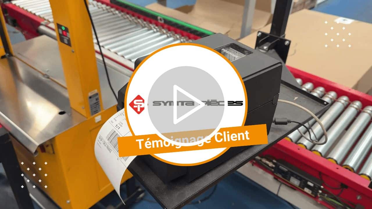 Imprimante d'étiquettes sur une chaîne de production automatisée Symta. Témoignage client.