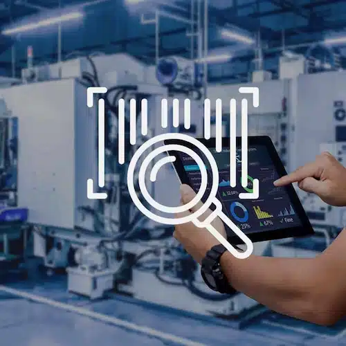 Inspection de la chaîne d'approvisionnement avec un logiciel éditeur sur une tablette.